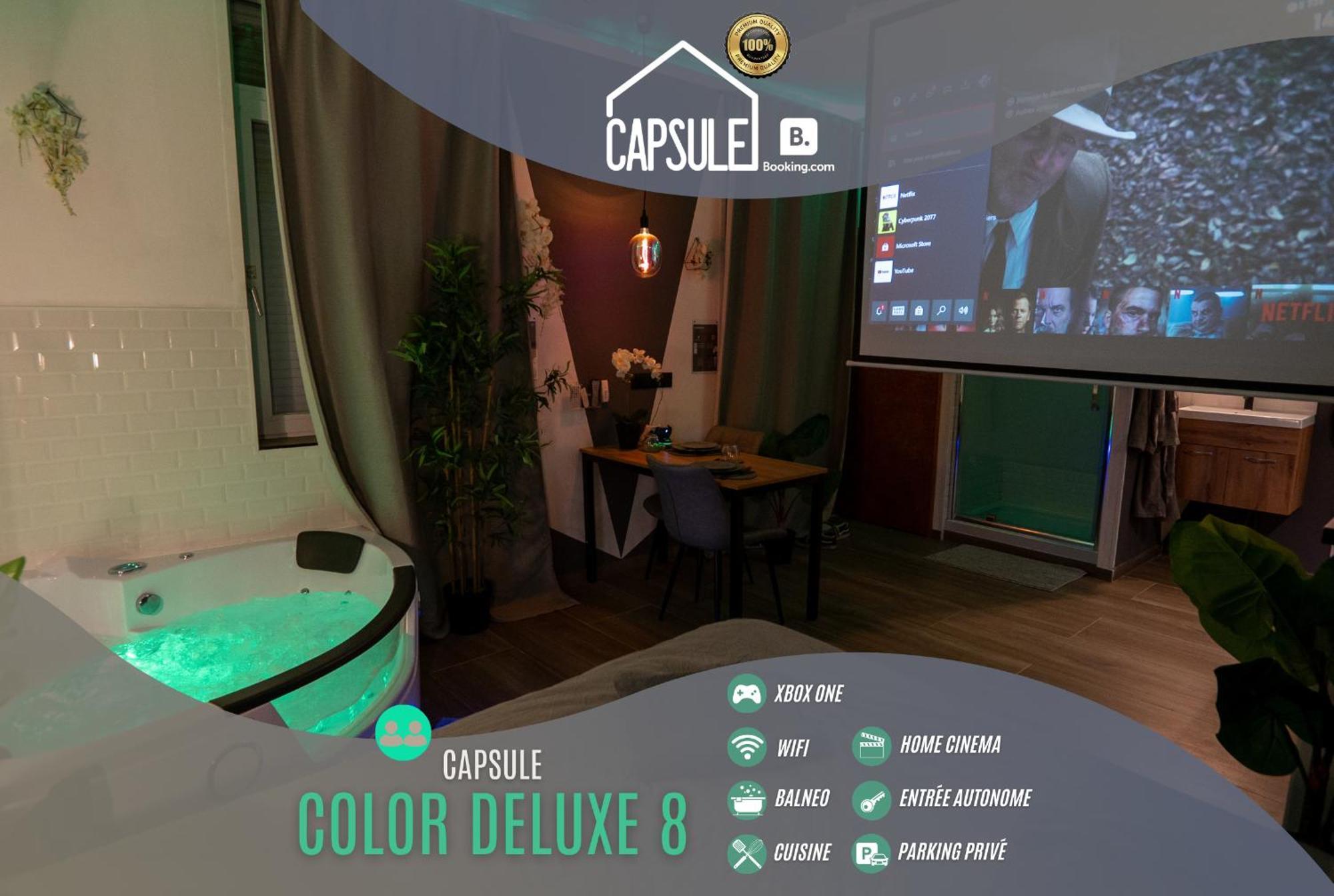 Capsule color deluxe I Balnéo I écran home cinéma I console de jeux Trith-Saint-Leger Exterior foto